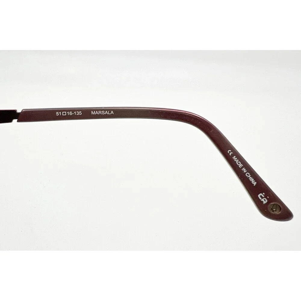 Bulova Alameda Eyeglasses Women Marsala Purple Cat Eye Frames 51-16-135